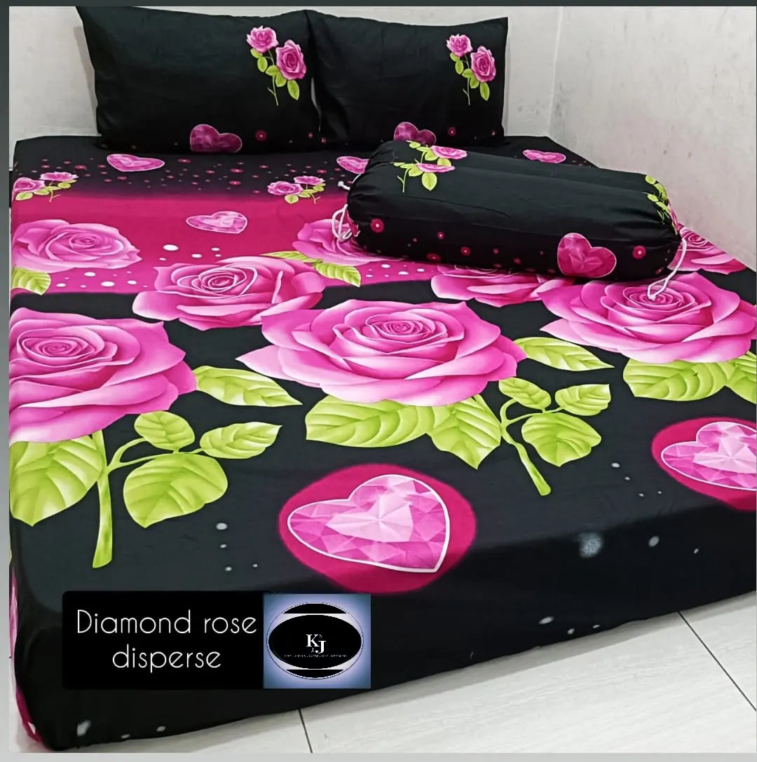 Promo lIKE ROSE Sprei EKSTRA SERU - Lengkap dengan Sarung Bantal dan Guling - Motif  Pilihan