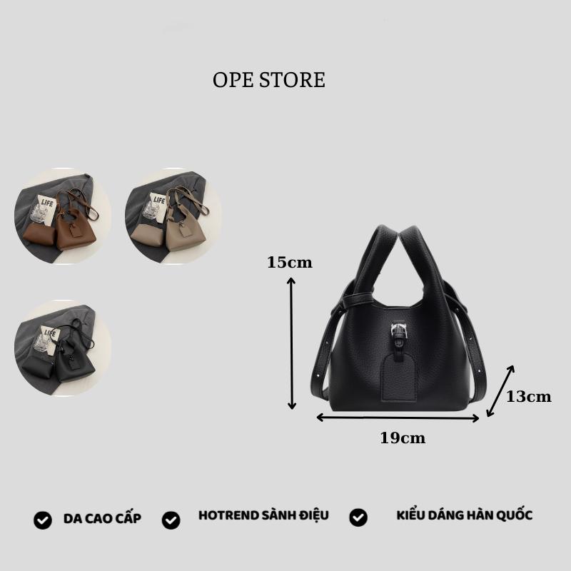 Túi xách Nữ vân da thời trang Hàn Quốc kiểu dáng hottrend có dây đeo chéo, túi tặng kèm túi da mini đựng đồ OPESTORE V310 1
