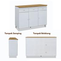 Gambar Toraya - Lumina Lemari Dapur Bawah 3 Pintu: Lemari Dapur/ Lemari Dapur Bawah/ Kitchen Cabinet - LLDB - 3P WH dari TorayaLiving Kota Surabaya 3 Tokopedia