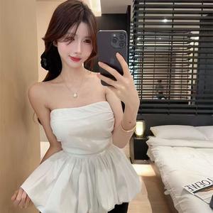 เสื้อท่อนบน ดีไซน์เซ็กซี่และน่ารัก สไตล์เซ็กซี่ เสื้อกั๊กเปิดสะดือ สำหรับผู้หญิง ดีไซน์เฉพาะ สไตล์หวานและอ่อนเยาว์ เสื้อสั้น เหมาะสำหรับเยาวชน