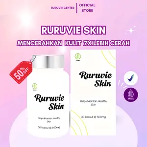 Ruruvie Skin Kapsul Pemutih Badan Whitening Mencerahkan  Wajah Pemutih Seluruh Tubuh - 7x Lebihan cepat