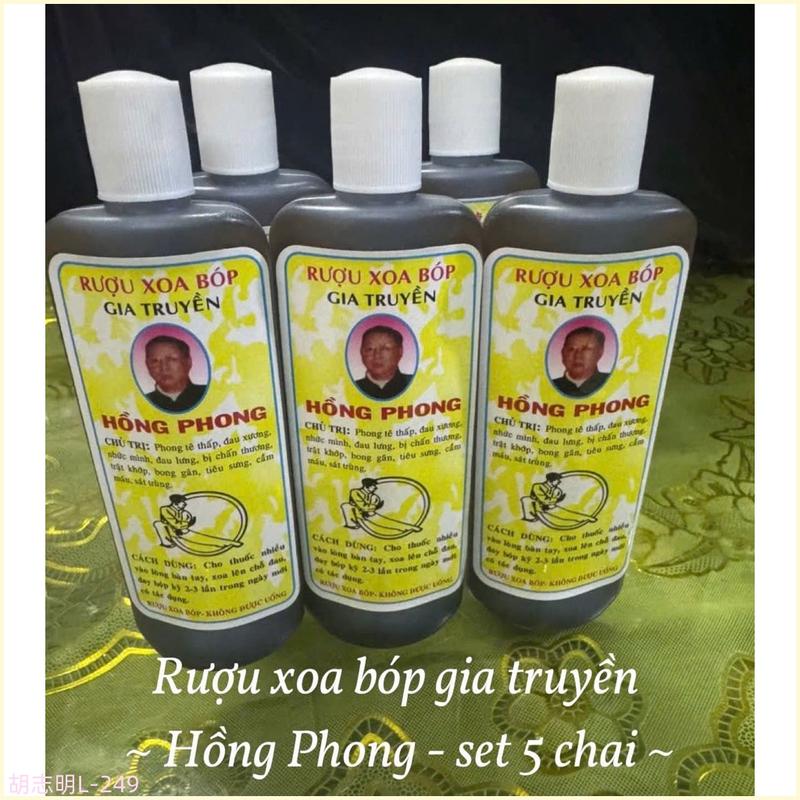 Sang trọng DẦU XOA BÓP GIA TRUYỀN HỒNG PHONG (COMBO 5 CHAI)