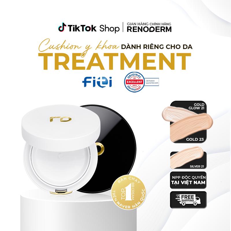 RenoDerm Phấn Nước Cushion Day Long BB Cream Silver & Gold SPF37+ PA+++ & SPF50+ PA+++ Dưỡng Ẩm Cao Cấp 15g Chính Hãng Hàn Quốc
