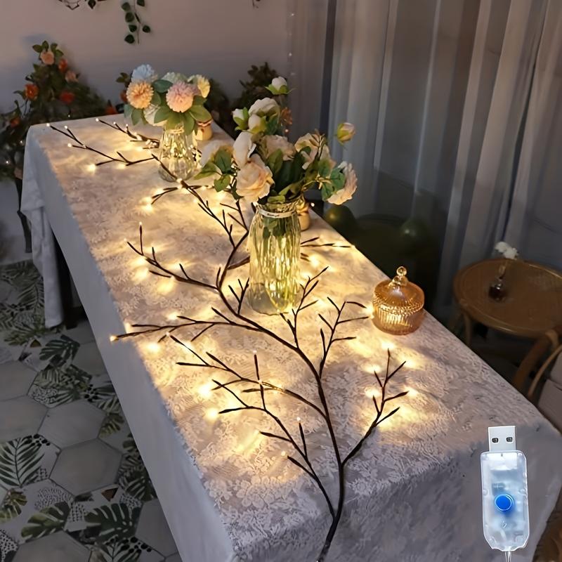 Product Introduction of New 1pc 96LED Tree Branch Light, For Desktop Wall Decoration, 8 Modes, USB Powered DIY Festive Tree Vine Light, Christmas Decoration Night Light, Halloween Decorations Lights Outdoor Ornaments 1