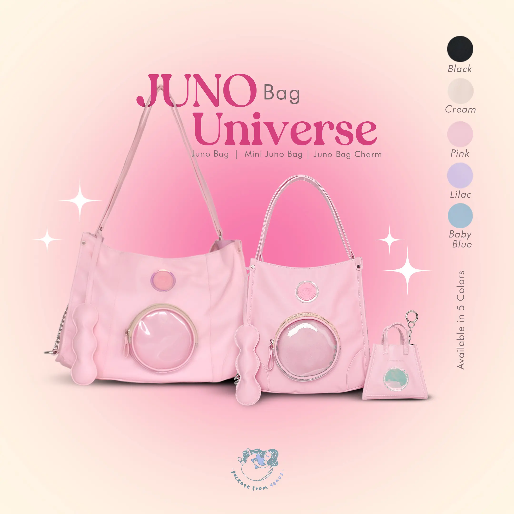 [Live] JUNO Bag - 4in1 Bag - Women Bag - Sling Bag - Shoulder Bag - Backpack