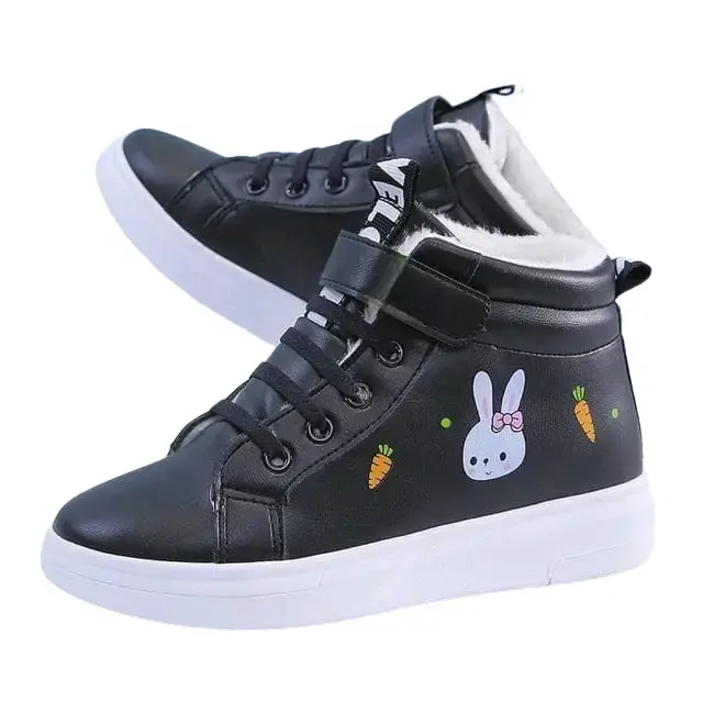 Sepatu Sneaker Boot anak Motif Rabbit Trendy 0