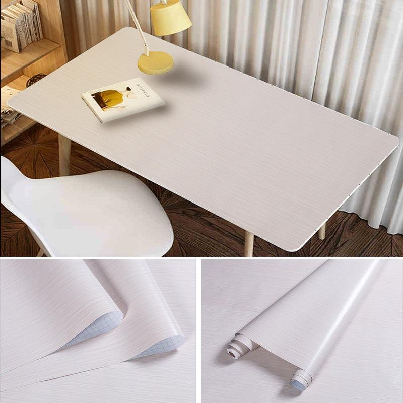 Table Sticker Beige 100CM Thickened Wood Table Sticker Waterproof Furniture Self-adhesive ...