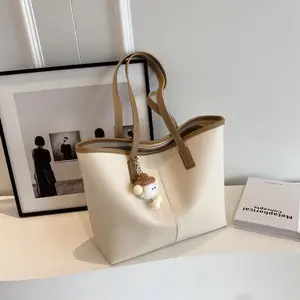 Tas Wanita Kuliah Tote Bag Polos Elegant Koeran Style Tanpa Boneka Kulit Premium Dengan Tali Bahu Yang Nyaman Totebag Alexa