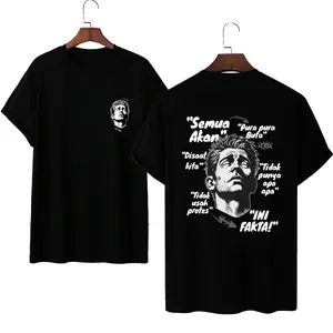 kaos  gambar FAKTA crew neck laki-laki atasan Murah distro gambar sablon keren gratis ongkir Casual depan belakang cod