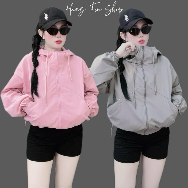 Hangfinshop Áo Khoác KaKi Mềm 2 Lớp Kiểu Dáng Năng Động Thể Thao Lớp Trong Lót Dù Túi Khoá Kéo Trong và Ngoài Sau Lưng Có Dây Rút Kiểu 