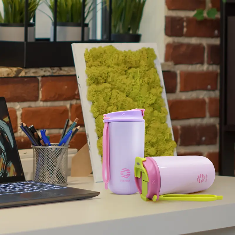 FJBottle - JellyCup Botol Minum Tumbler 450ML Double Insulated Tutup 2in1 Kitchenware Water 6
