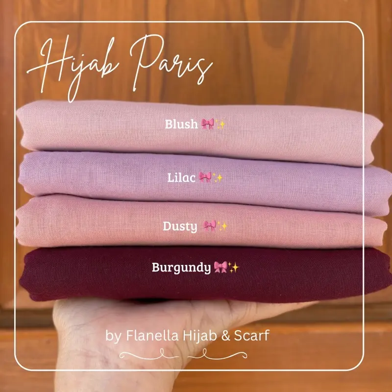 Hijab Paris Classic Premium Segi  Empat  Kerudung Muslim Wanita 2
