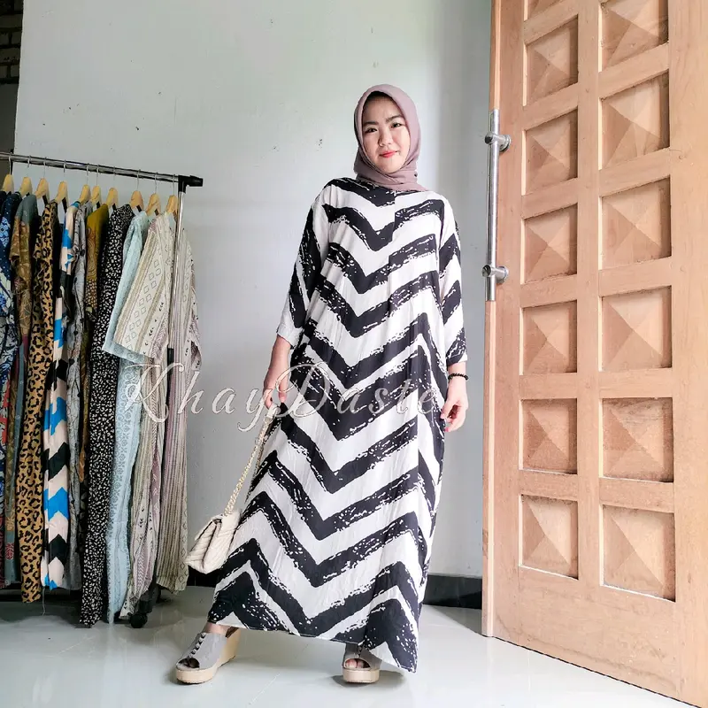 Daster Kekinian Rayon Premium Busui Friendly Ld 120 Pj 125 Murah Motif cantik 7