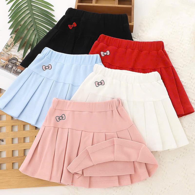 Chân váy Thêu Nơ Xinh ( 14kg-50kg ) dễ thương cho bé vào năm học mới ,chất liệu thun cotton cao cấp loại 1 mềm mịn thoáng mát có quần lót trong cực kì tiện lợi lịch sự kín đáo.