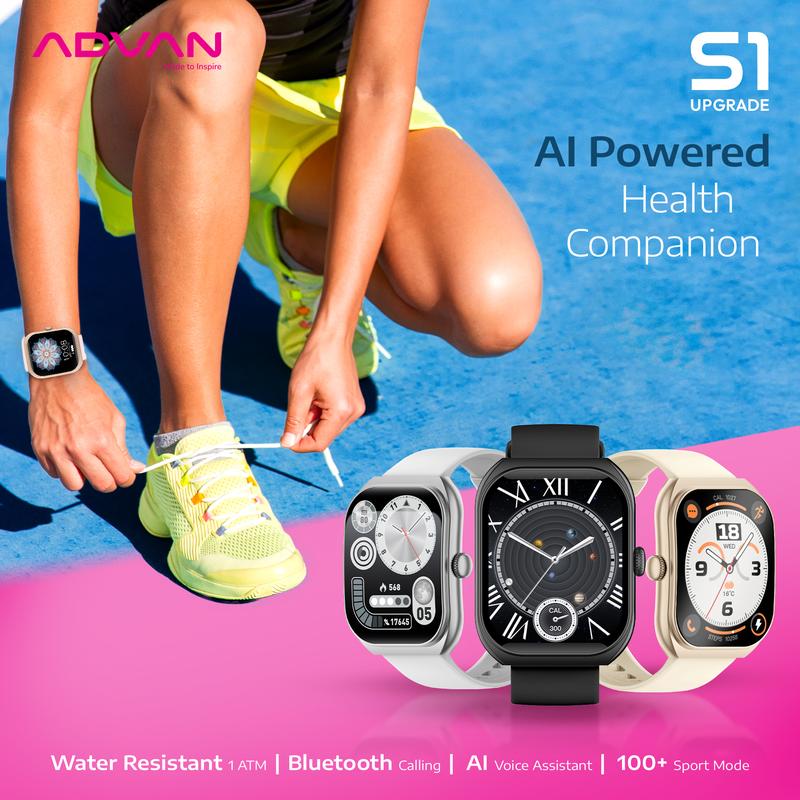 ADVAN Smartwatch S1 V2 AI Voice IPS inch Waterproof