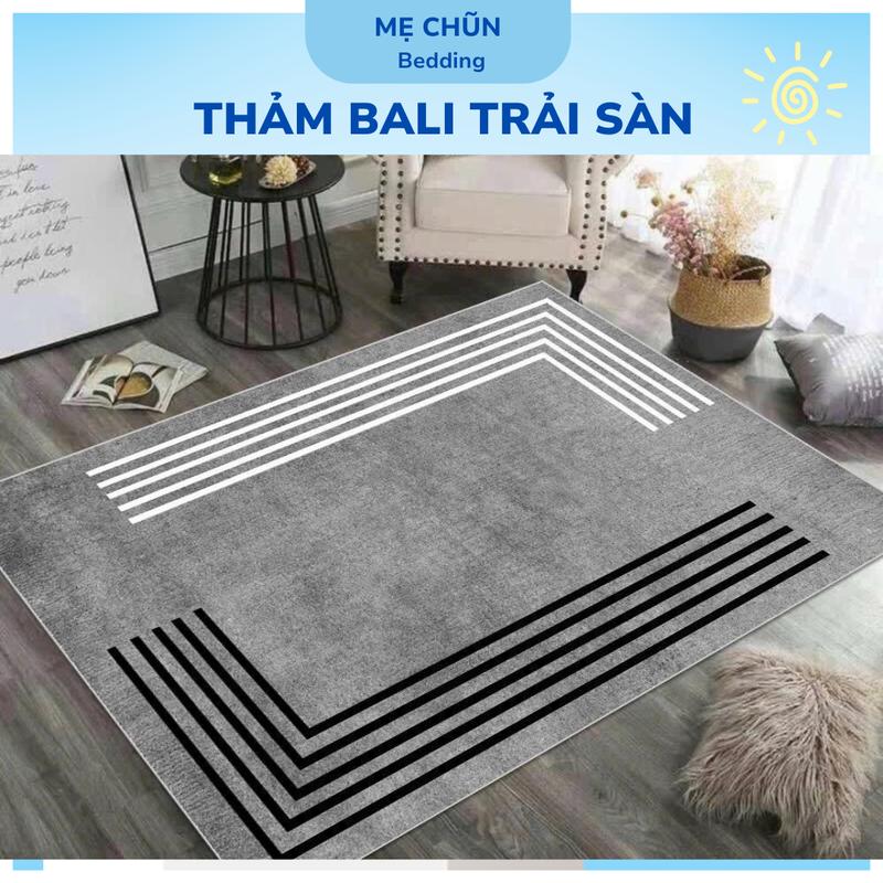 Thảm trải sàn nỉ lì Bali Thảm phòng khách size 2mx3m và 1m6x2m3 hàng có sẵn