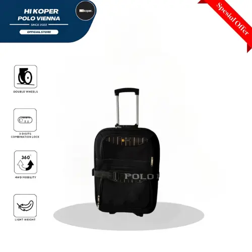 Polo Ben Size 20 Inch Koper Kain Kanvas Original Kabin & Bagasi Premium 0