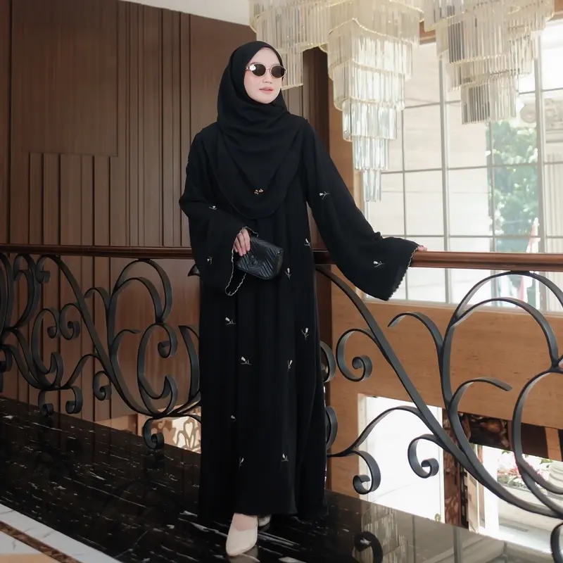 ROSE abaya by all_busyra dengan Bordiran Mawar 0