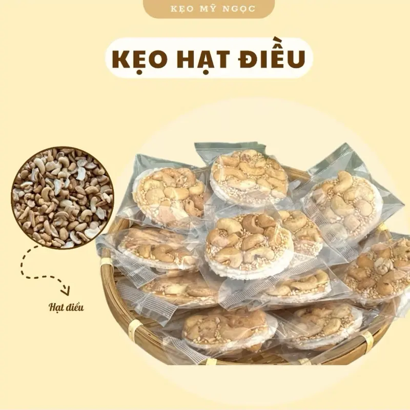 Kẹo Hạt Điều Bánh Giấy Mini