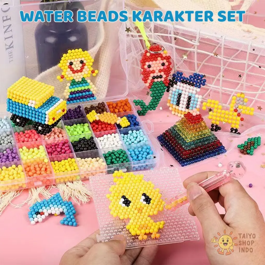 TAIYO Mainan Anak DIY Magic Water Beads Karakter Set Manik Manik Edukasi Kreatif Aksesoris art  toys