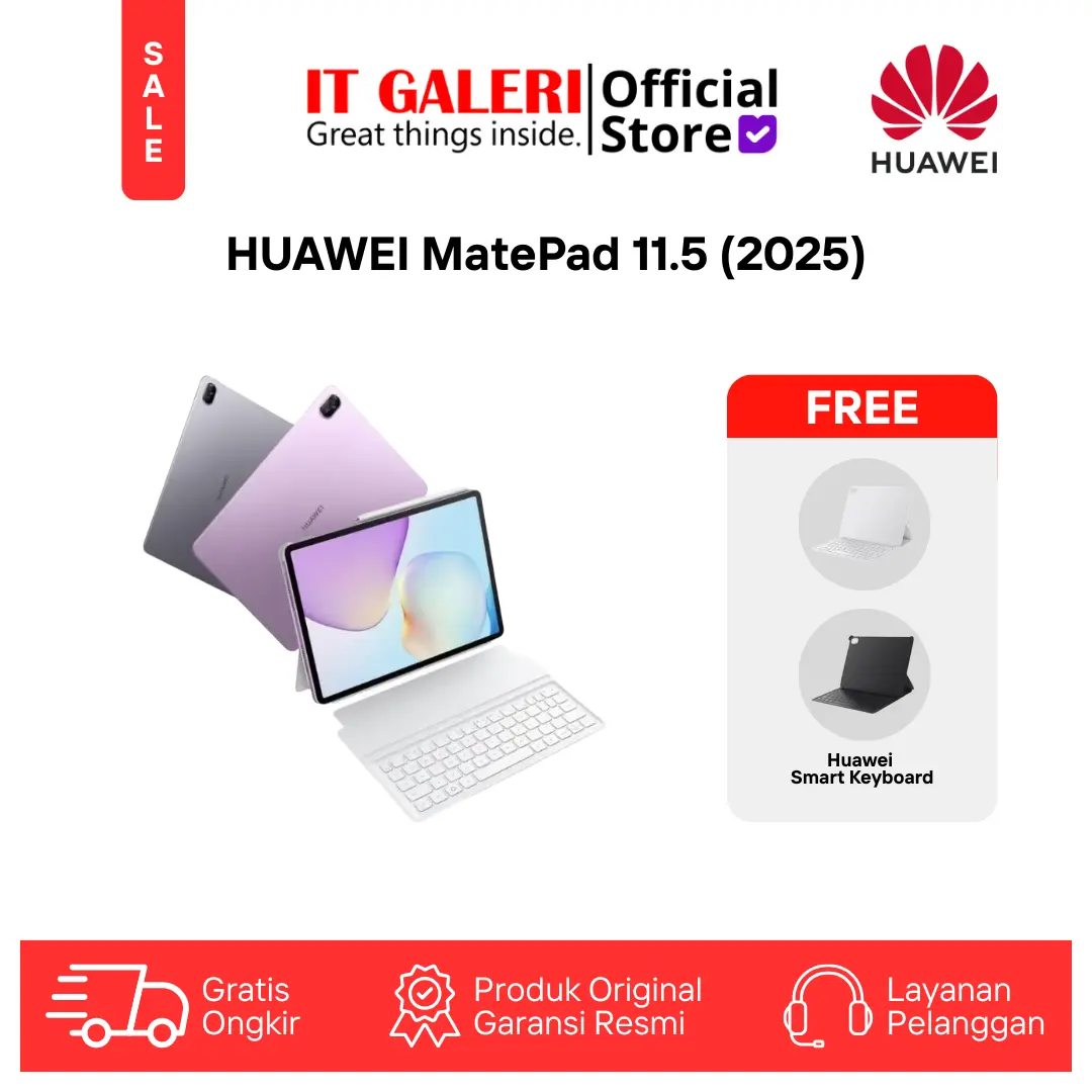 {Include Pen] HUAWEI MatePad 11.5-inci 2025 Tablet | WPS Office 2.0 Tingkat PC Eksklusif | Layar Papermatte | 10,100 mAh 40W HUAWEI SuperCharge