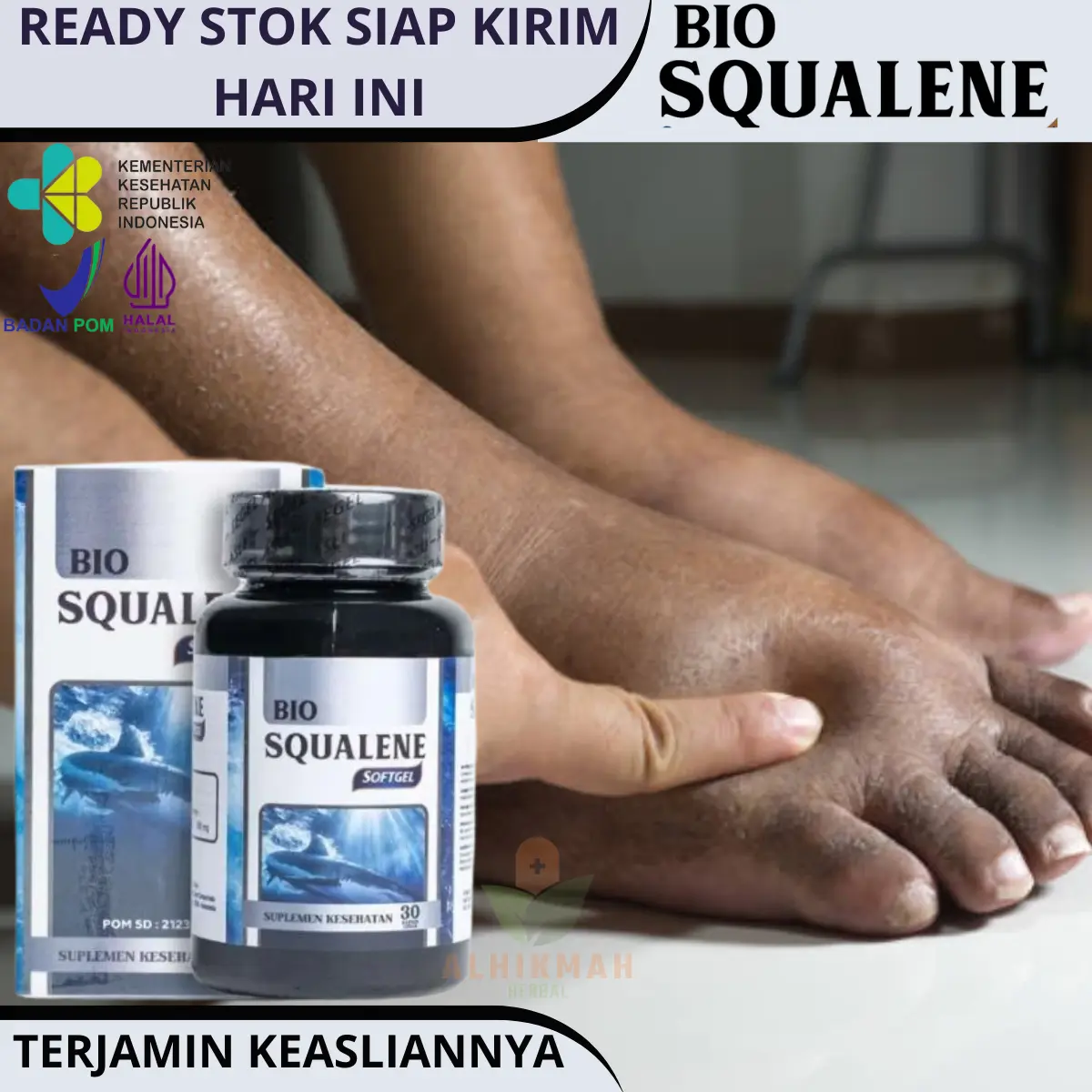 Bio Squalene Softgel - Untuk Kaki Bengkak Karena Gula Darah Tinggi / Diabetes, Kaki Bengkak Karena Diabetes, Edema Penumpukan Cairan Di Kaki