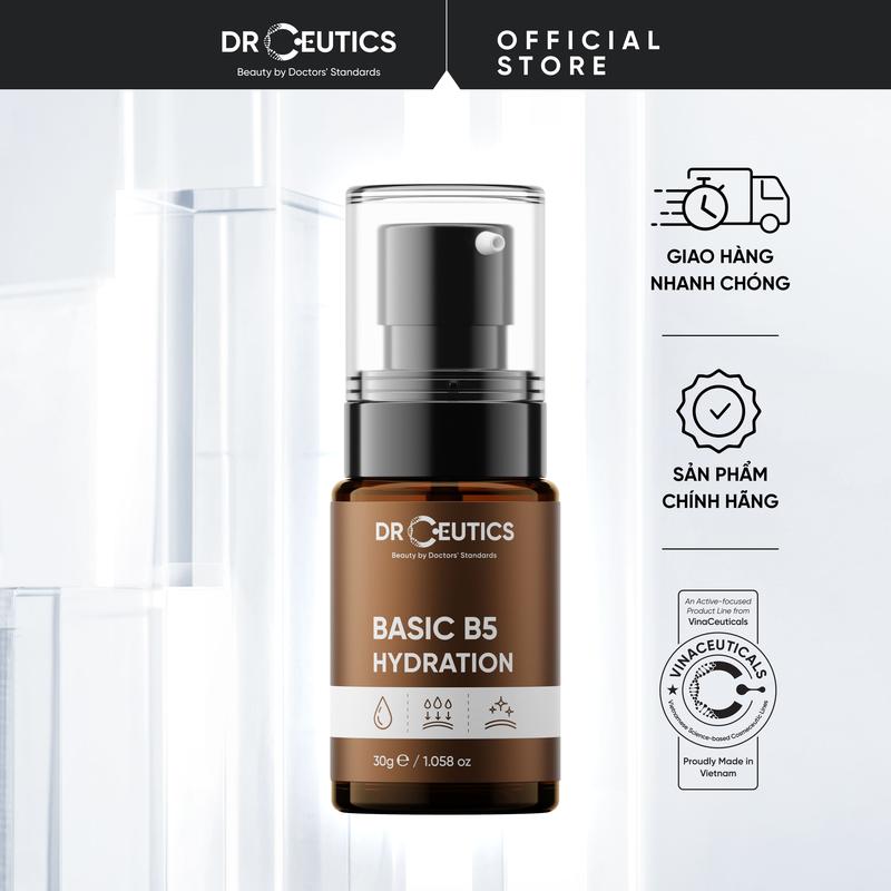 DRCEUTICS Tinh Chất B5 Basic Hydration 5% DrCeutics Cho Da Dầu Mụn 30g Skincare Chăm Sóc Da