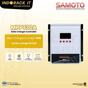 SAMOTO Solar Charge Controller 30A SCC PV Solar Panel Tenaga Surya PLTS LCD Display MPPT30
