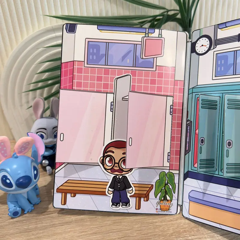 SAKURA SCHOOL SIMULATOR Paperdoll Bongkar Pasang Besar 21x16 Cm 1