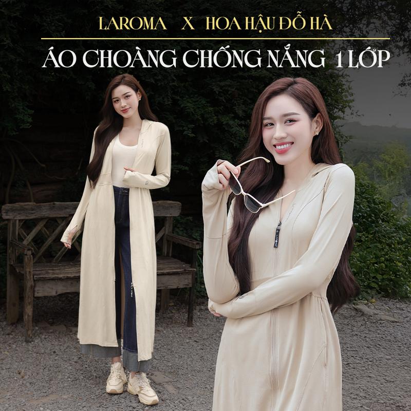 LAROMA Áo Chống Nắng DÁNG DÀI Vải Coolair UV 1 Lớp | UPF50+ | Vải Thơm | Làm Mát | Thoáng Khí