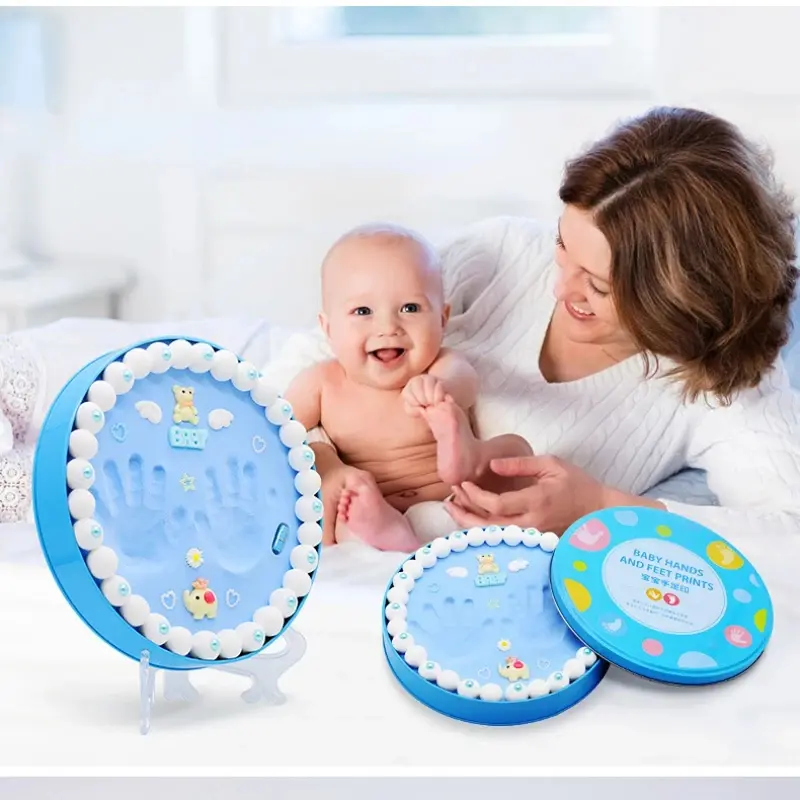 KNB Baby Foot Print kit cetakan telapak tangan kaki bayi Hadiah Newborn baby / kado ulang tahun kenangan bayi 4