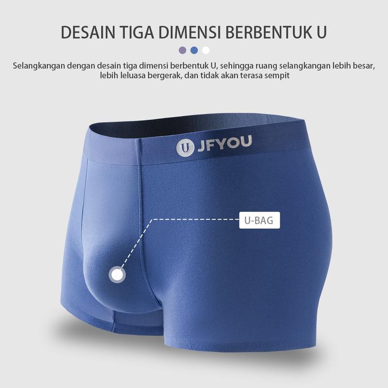 JFYOU Isi 1 PCS Munafie Boxer Pria Pakaian Dalam Pria Import Celana Dalam Fashion 4