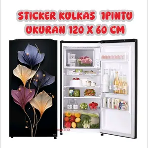 wallpaper stiker kulkas 1 pintu motif terbaru