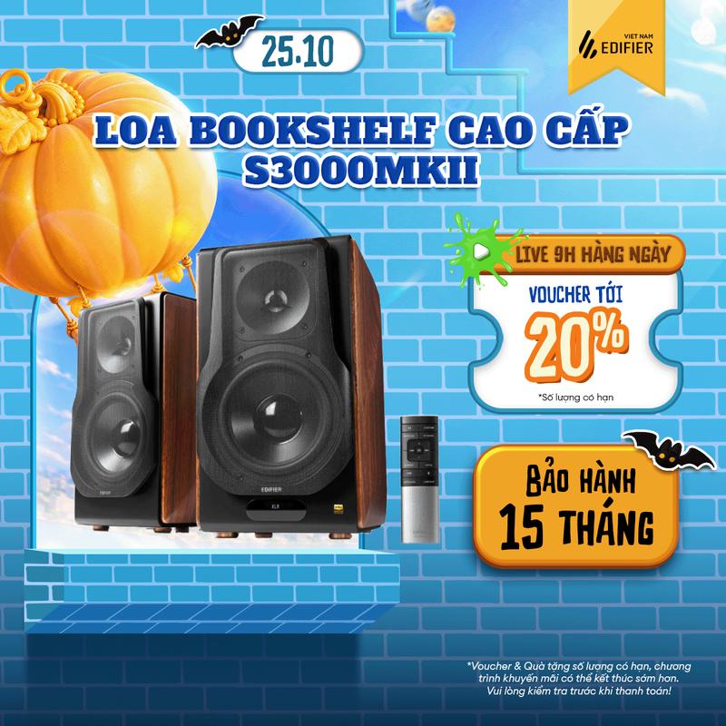 Loa Bookshelf Cao Cấp EDIFIER S3000MKII | Công Suất 256W | Xử Lý Âm Thanh XMOS | Loa Trầm 6.5 Inch
