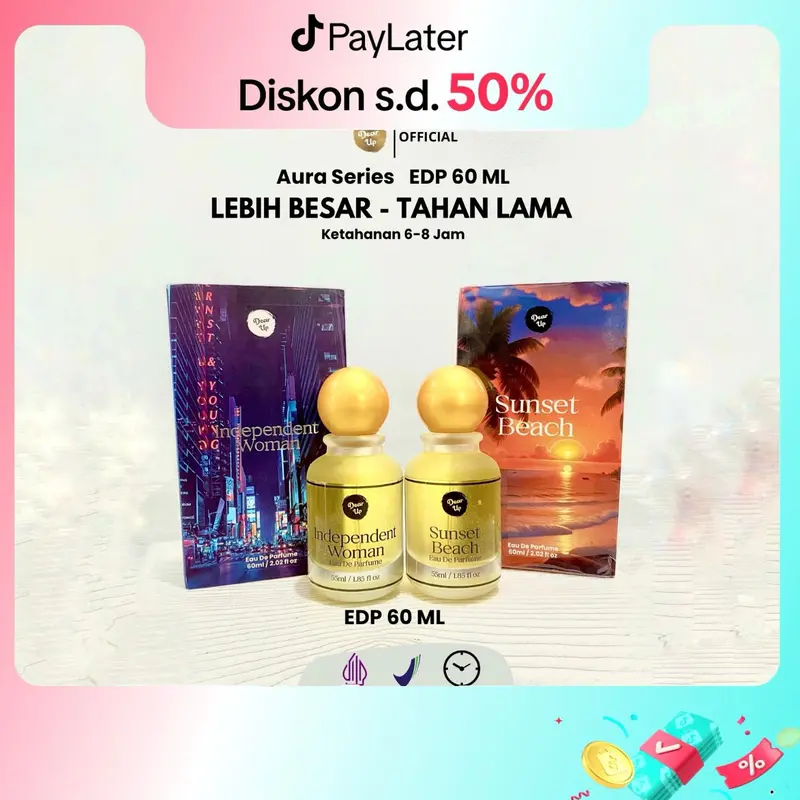 EDP 60 ml PARFUM DEARUP AURA SERIES LEBIH BESAR DAN TAHAN LAMA Perfume  Wanginya Independent Women