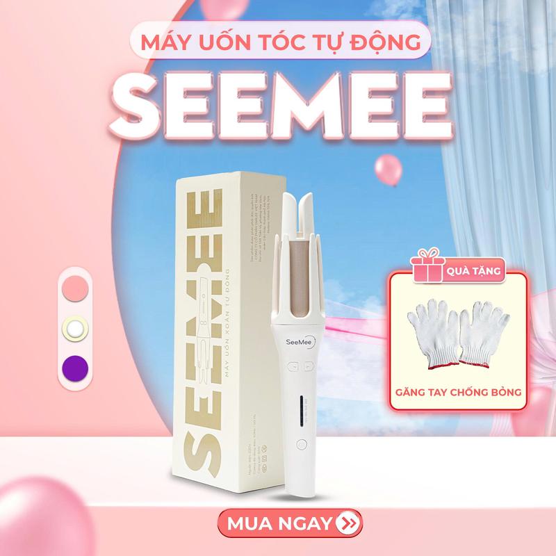 [DEAL GIỚI HẠN] Máy làm xoăn tóc tự động SeeMee + Tặng lược tóc chia và 2 kẹp cố định + Trục uốn 32mm + 1 ĐÔI GĂNG TAY CHỐNG BỎNG #MUTCU