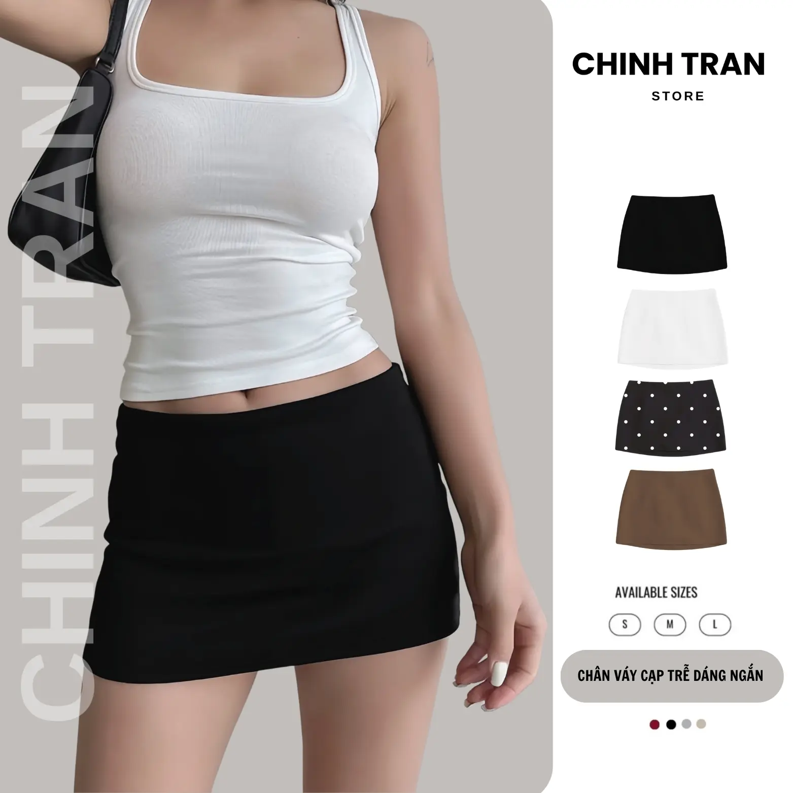 [DEAL LIVE] Chân Váy Cạp Trễ Dáng Ngắn Basic Nhiều Màu Trendy