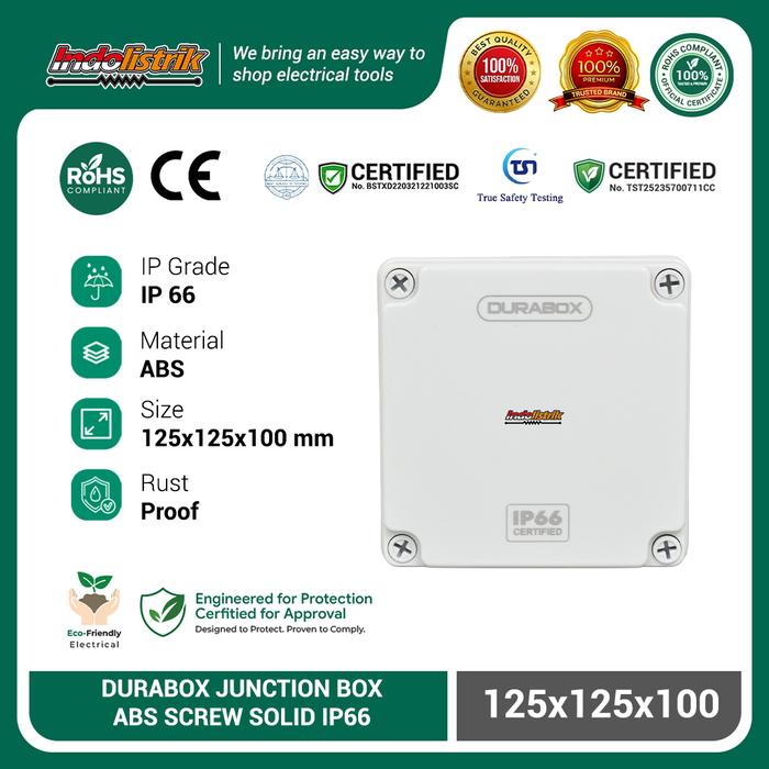Gambar ABS Junction Box Plastik 125x125 x 100 mm Abu-abu Durabox - HANDAL dari INDOLISTRIK OFFICIAL TNG Kota Administrasi Jakarta Pusat Tokopedia
