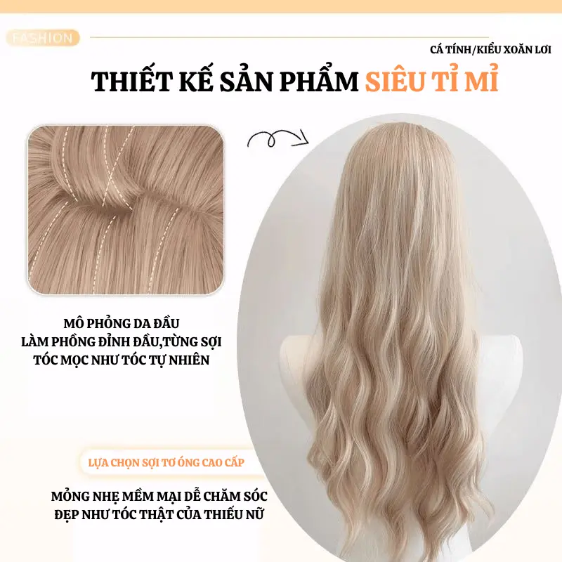Tóc Giả Dài Bạch Kim, Nữ Hoàng 05, Dành Cho Nữ, Tóc Giả Thay Thế Tổng Hợp, Chịu Nhiệt, Thích Hợp Sử Dụng Hàng Ngày Và Tiệc Tùng, 26 "Bạch Kim tóc  giả  vàng 3