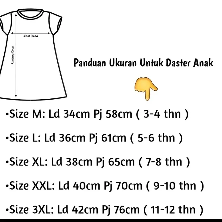 DASTER anak anak terlars//daster anak usia 2=12 tahun//bahan katun Perempuan Cewek Dress Fashion 2–12 tahun daster anak sehari-hari daster Tidur 7