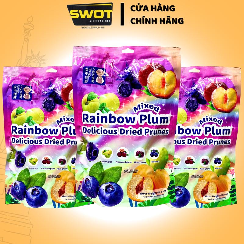  Ô Mai Xí Muội Nhiều Vị COLORFUL PLUM 408g omai ximuoi mix vị trái cây đủ loại  Ăn Vặt dẻo giòn chua ngọt vừa phải Snack Food - SWOT 