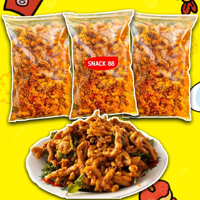 Usus Ayam Crispy pedas daun jeruk 1kg 1