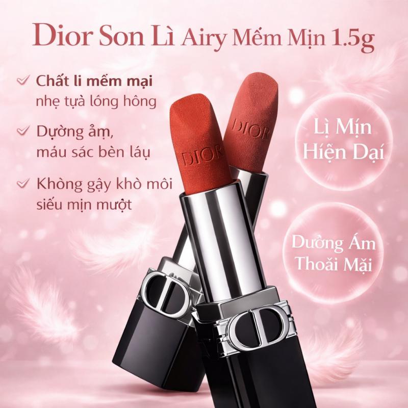 1.5g Dior Lipstick Mini Portable No Fade Transfer-Proof Lip Makeup