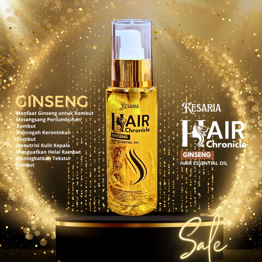 KESARIA - Hair Chronical - Ginseng Hair Essence oil Hair Tonic - Perawatan Rambut Rontok Dan Pertumbuhan Rambut Haircare