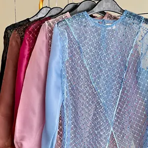 tunik brukat tile kotak kotak//tunik kondangan//tunik wanita