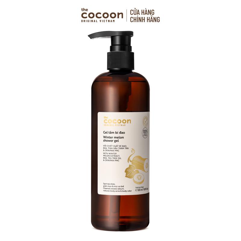 COMBO Gel tắm bí đao Cocoon giúp sạch bã nhờn, giảm mụn & mùi cơ thể 500ml +…