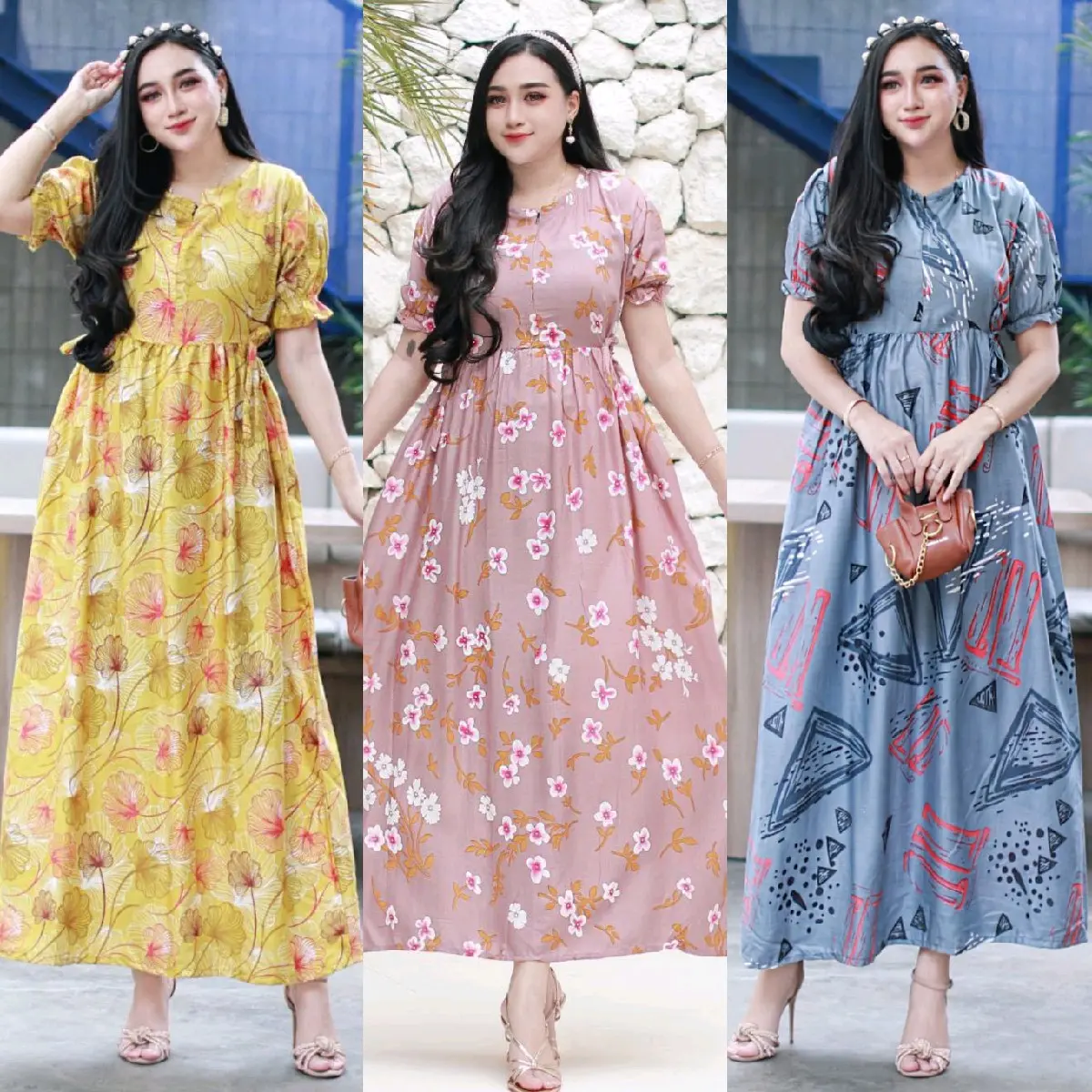 INARA DRESS RAYON PREMIUM DASTER BUSUI RAYON MODEL CHIBI SEMATA KAKI MUAT JUMBO