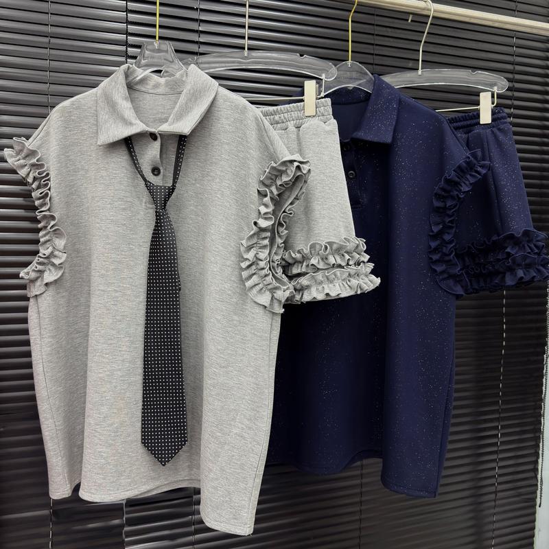 Quần Áo Nữ Cao Cấp Thiết Kế Độc Đáo Dáng Rộng Vừa Vặn Ngoại Cỡ Áo Vest Không Tay Váy Chữ A Bộ Hai Mảnh 14839