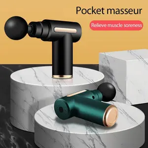 Massage Gun / Pijat Elektrik / Alat Pijat Otomatis / Alat Terapi Pijat dan 4 Kepala Massager Untuk Terapi Otot dan Relaksasi Tubuh Therapy Getar Punggung