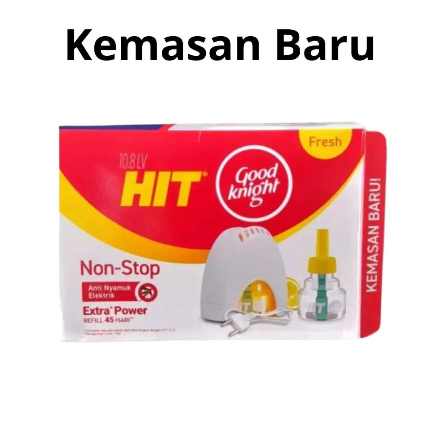 Hit Non Stop Set Alat Plus Refill 35ml - Hit Anti Nyamuk Elektrik Extra Power